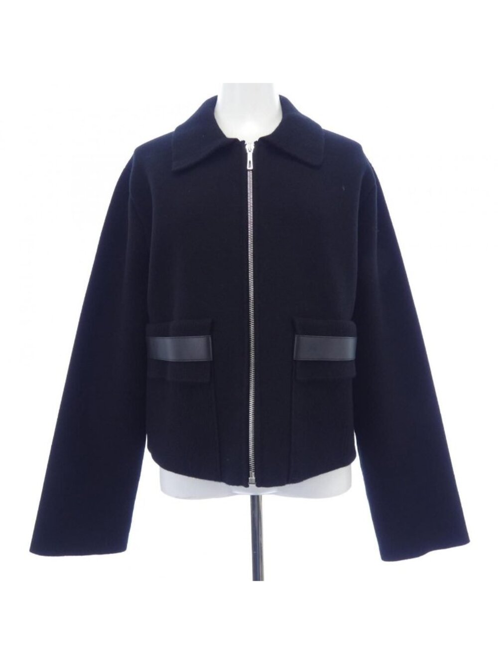 Hermes Leather Detail Patch Pocket Jacket